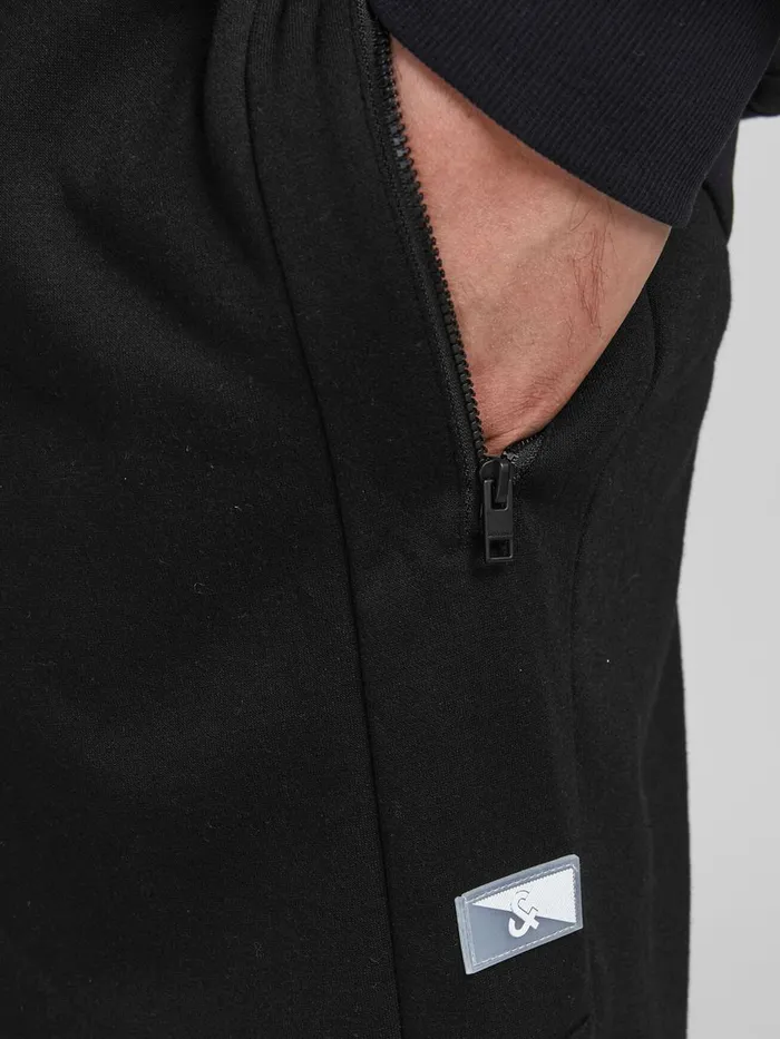 Shorts JACK and JONES Mens CLASSIC PLUS SIZE SWEAT SHORTS Black Black Cheap On Sale