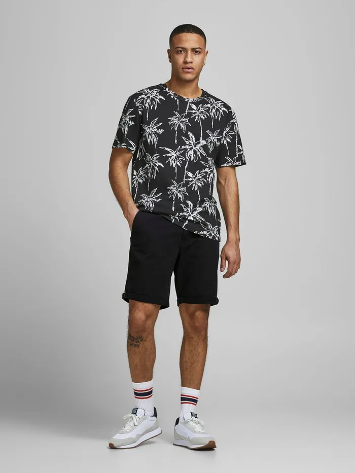Shorts JACK and JONES Mens FRED JJ CHINO SHORTS Black Black On Sale