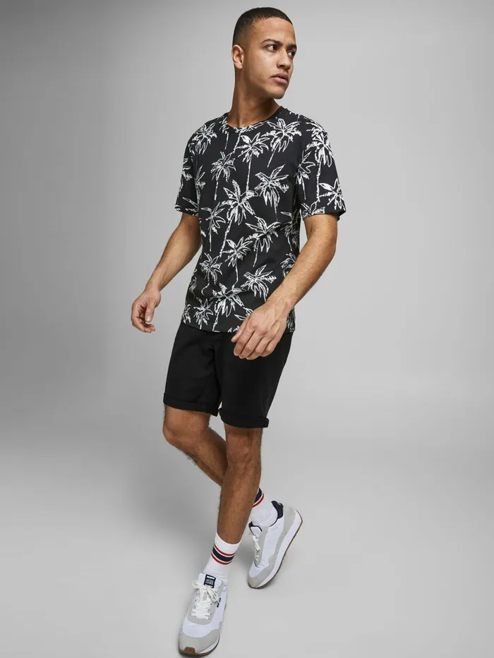 Shorts JACK and JONES Mens FRED JJ CHINO SHORTS Black Black On Sale