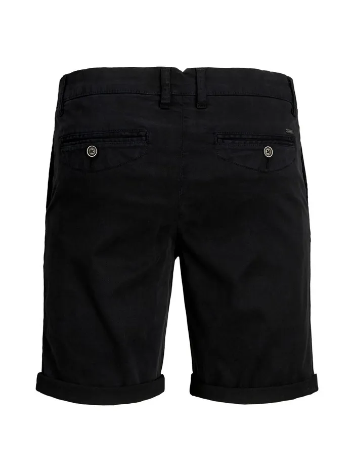Shorts JACK and JONES Mens FRED JJ CHINO SHORTS Black Black On Sale