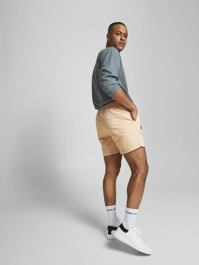 Shorts JACK and JONES Mens JOGGER SHORTS Beige White Pepper Casaul
