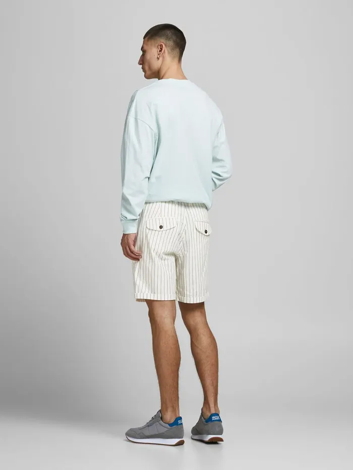 Shorts JACK and JONES Mens MILTON LINEN SHORTS White Ecru Gift for Friend