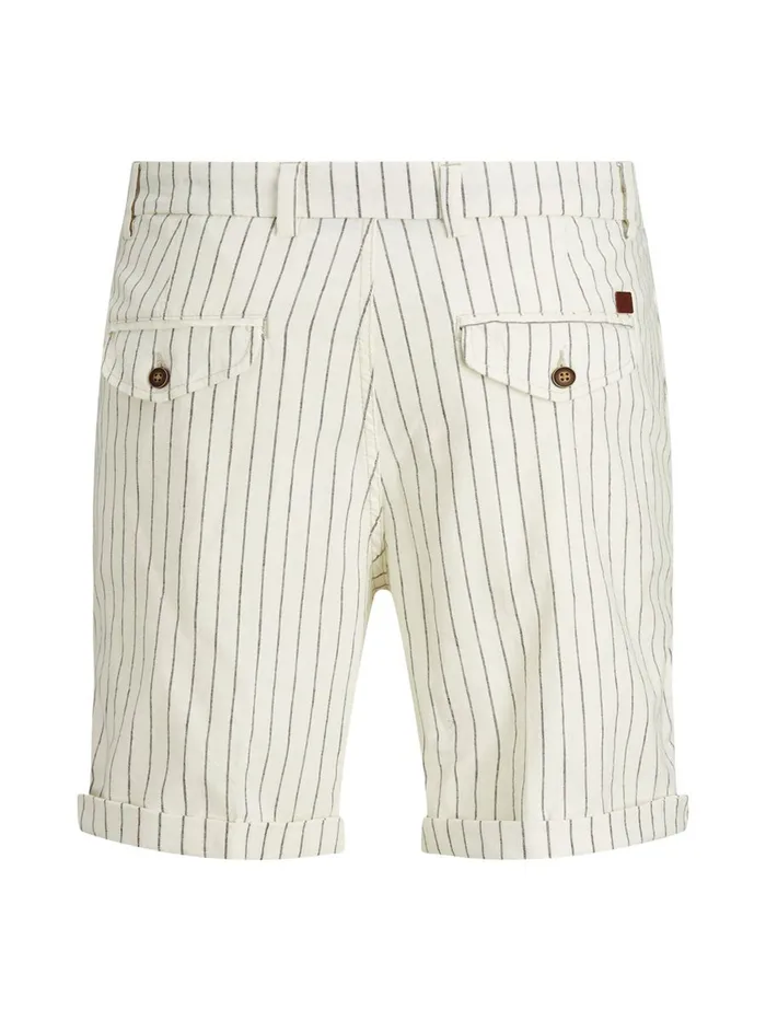 Shorts JACK and JONES Mens MILTON LINEN SHORTS White Ecru Gift for Friend