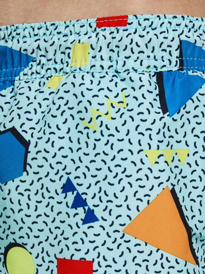 Shorts JACK and JONES Mens PRINTED RECYCLED POLYESTER SWIM SHORTS Blue Petit four Gift for Friend