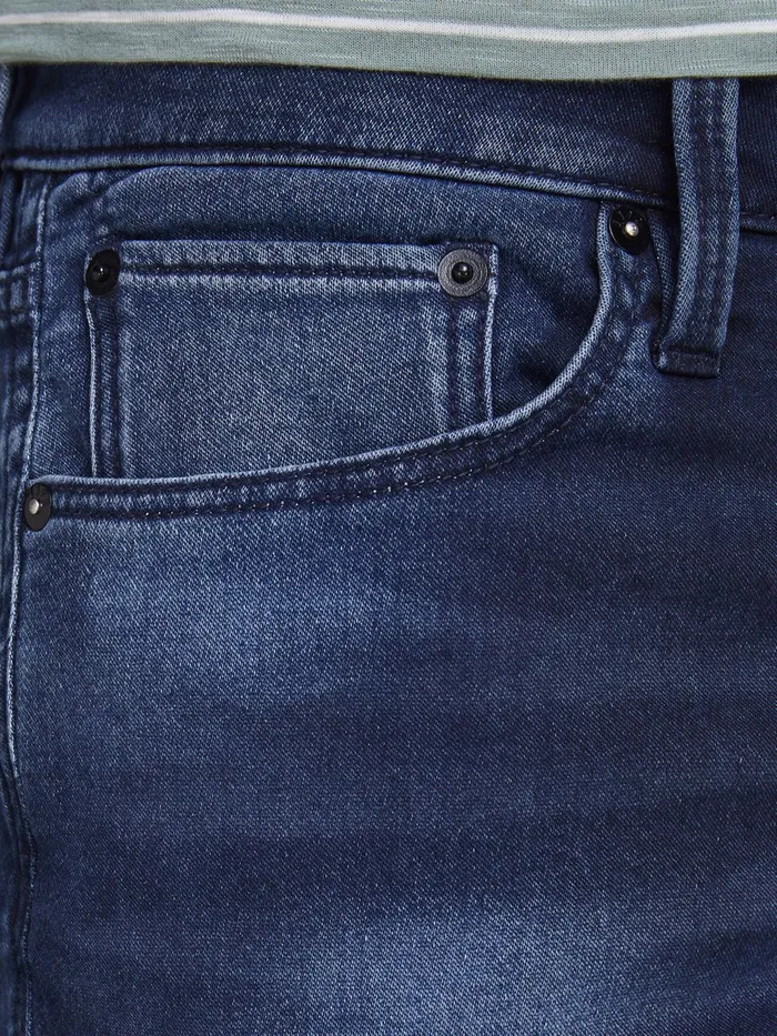 Shorts JACK and JONES Mens RICK ICON GE 011 INDIGO KNIT DENIM SHORTS Blue Blue Denim Gift 4 You