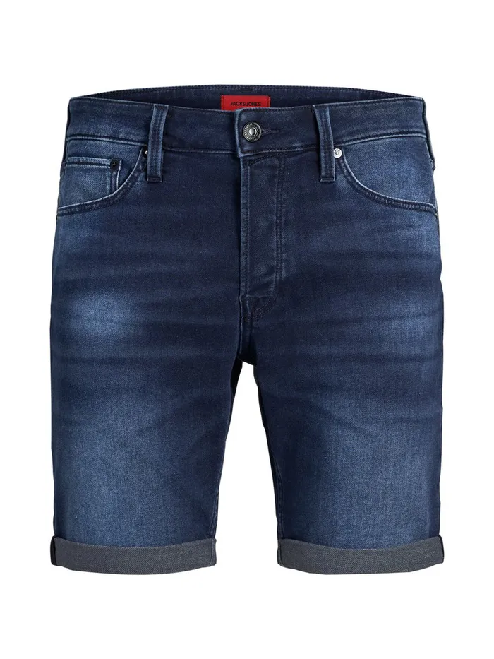 Shorts JACK and JONES Mens RICK ICON GE 011 INDIGO KNIT DENIM SHORTS Blue Blue Denim Gift 4 You