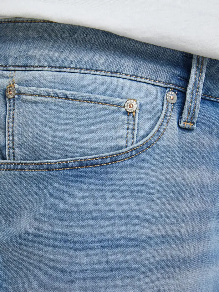 Shorts JACK and JONES Mens RICK ICON INDIGO KNIT PLUS SIZE DENIM SHORTS Blue Blue Denim Gift for Friend