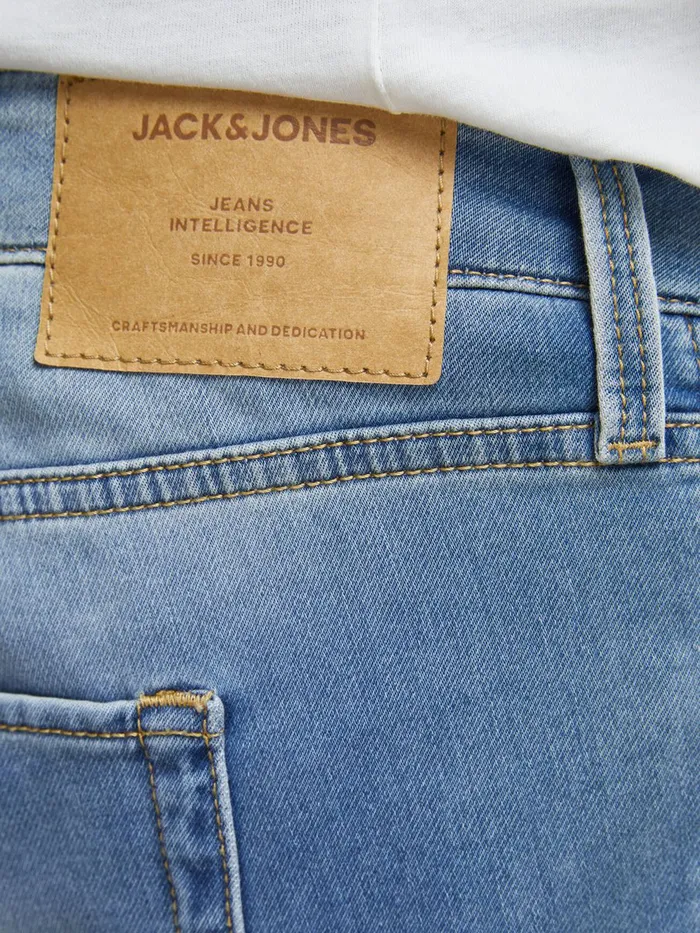 Shorts JACK and JONES Mens RICK ICON INDIGO KNIT PLUS SIZE DENIM SHORTS Blue Blue Denim Gift for Friend