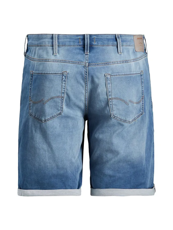 Shorts JACK and JONES Mens RICK ICON INDIGO KNIT PLUS SIZE DENIM SHORTS Blue Blue Denim Gift for Friend