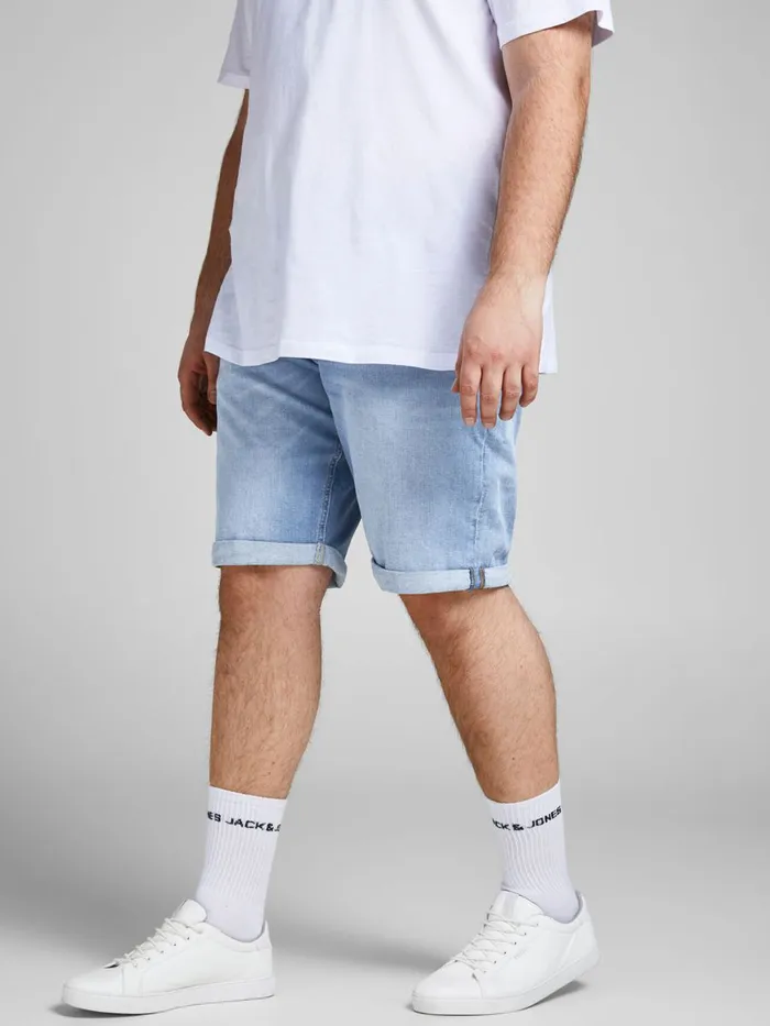 Shorts JACK and JONES Mens RICK ORIGINAL AGI 002 PLUS SIZE DENIM SHORTS Blue Blue Denim Gift for Friend Shorts JACK and JONES Mens RICK ORIGINAL AGI 002 PLUS SIZE DENIM SHORTS Blue Blue Denim Gift for Friend