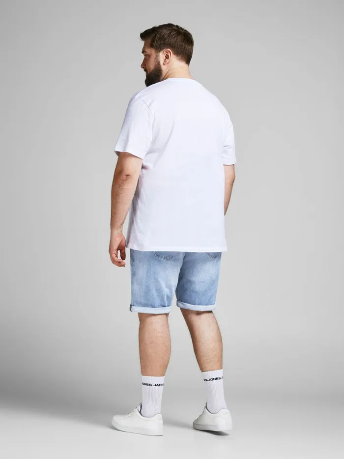 Shorts JACK and JONES Mens RICK ORIGINAL AGI 002 PLUS SIZE DENIM SHORTS Blue Blue Denim Gift for Friend