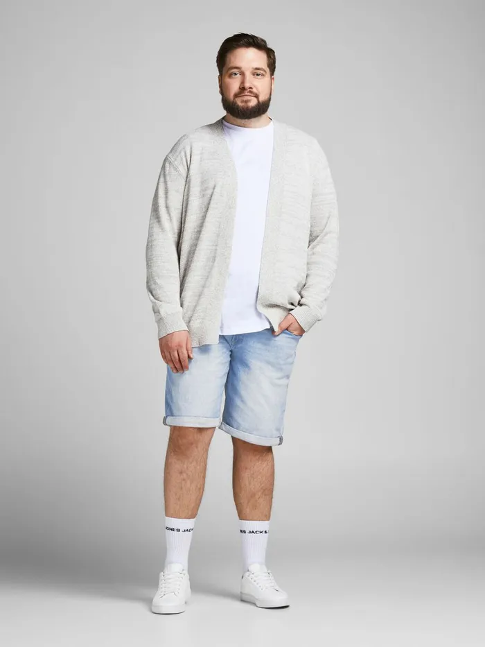 Shorts JACK and JONES Mens RICK ORIGINAL AGI 002 PLUS SIZE DENIM SHORTS Blue Blue Denim Gift for Friend