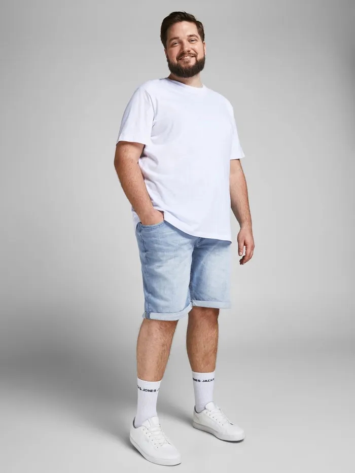 Shorts JACK and JONES Mens RICK ORIGINAL AGI 002 PLUS SIZE DENIM SHORTS Blue Blue Denim Gift for Friend