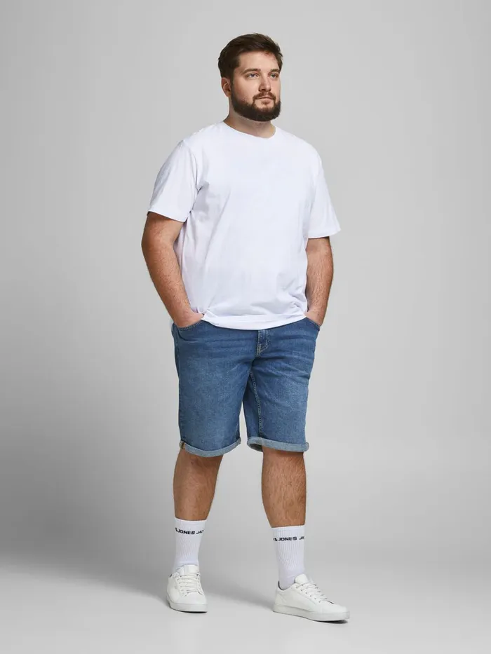 Shorts JACK and JONES Mens RICK ORIGINAL PLUS SIZE DENIM SHORTS Blue Blue Denim Gift Ideas
