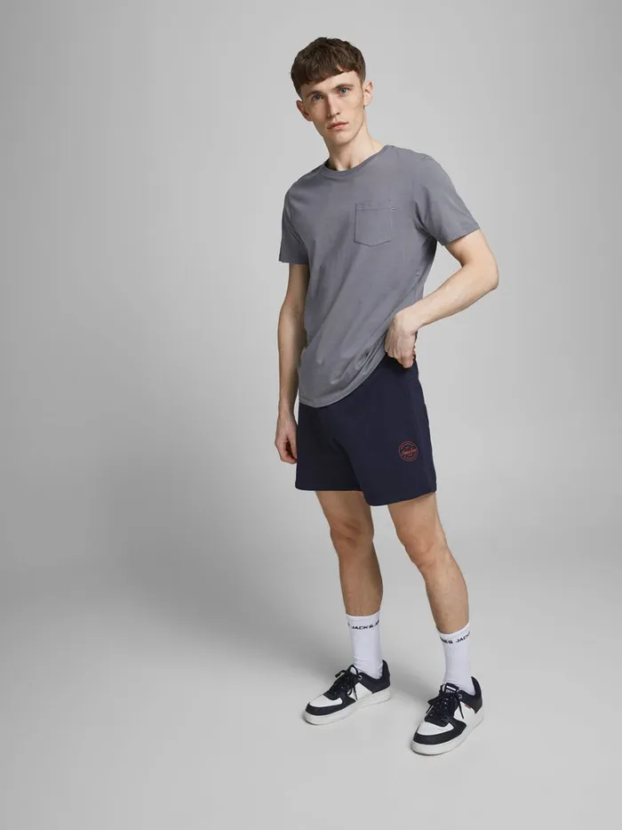 Shorts JACK and JONES Mens UNBRUSHED LOOPBACK SWEAT SHORTS Blue Navy Blazer For Sale