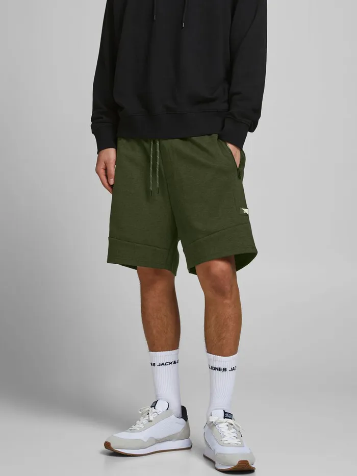Shorts JACK and JONES Mens ZIP POCKET INTERLOCK SWEAT SHORTS Green Deep Lichen Green Near Me Shorts JACK and JONES Mens ZIP POCKET INTERLOCK SWEAT SHORTS Green Deep Lichen Green Near Me