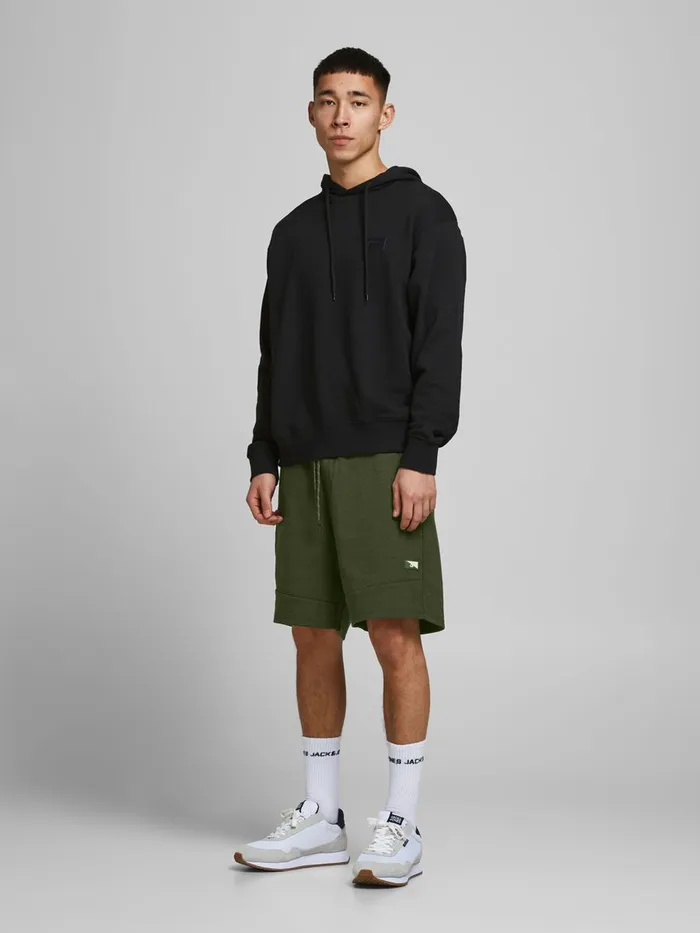 Shorts JACK and JONES Mens ZIP POCKET INTERLOCK SWEAT SHORTS Green Deep Lichen Green Near Me