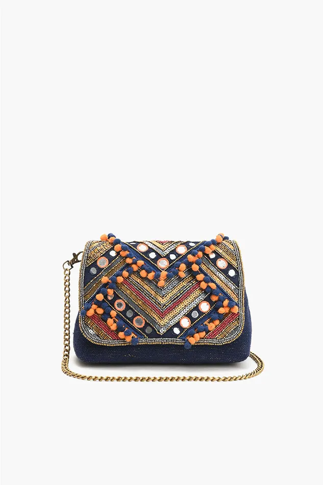 Shoulder Bags America and Beyond Women Go Boho Blue Clutch