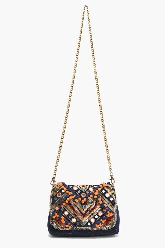 Shoulder Bags America and Beyond Women Go Boho Blue Clutch