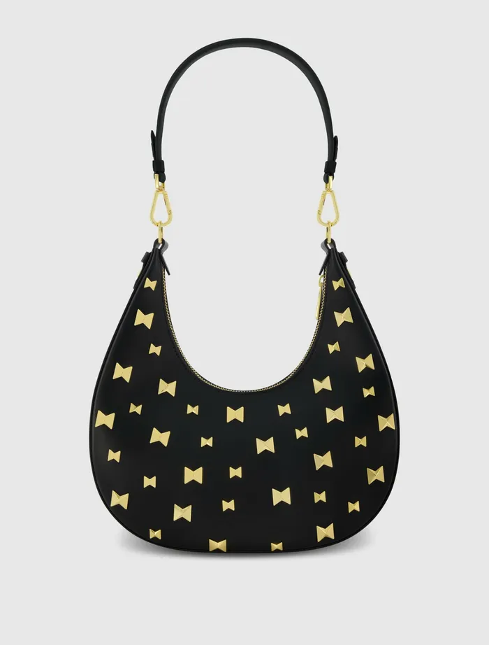 Shoulder Bags Leather Hobo Bag With Gold Hardware Black 8211 Mac Duggal Women