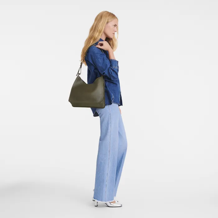 Shoulder bags Longchamp Women Le Foulonn M Hobo bag Khaki Shoulder bags Longchamp Women Le Foulonn M Hobo bag Khaki