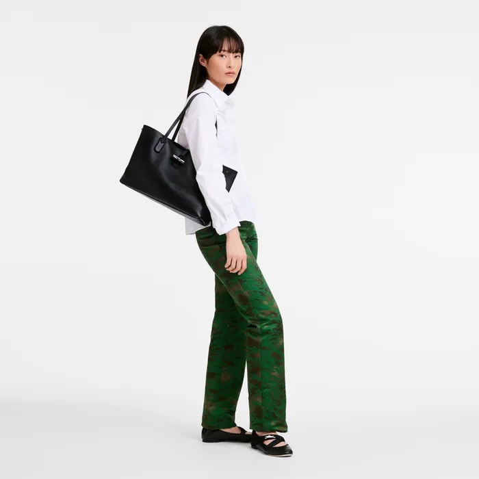 Shoulder bags Women Longchamp Le Roseau Essential M Tote bag Black Shoulder bags Women Longchamp Le Roseau Essential M Tote bag Black