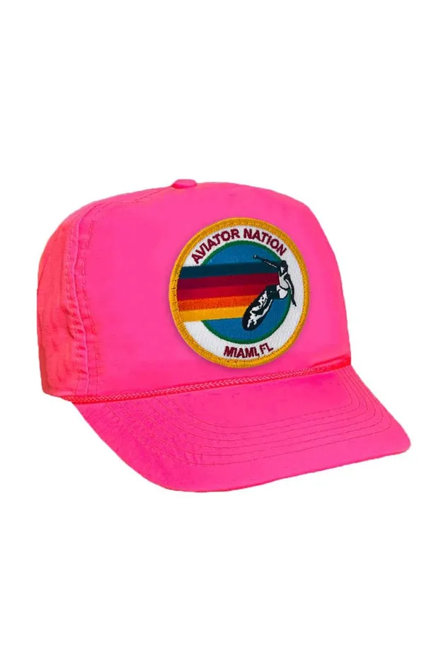 Signature Miami Vintage Nylon Trucker Hat WomenMen Aviator Nation Trucker Hats Signature Miami Vintage Nylon Trucker Hat WomenMen Aviator Nation Trucker Hats