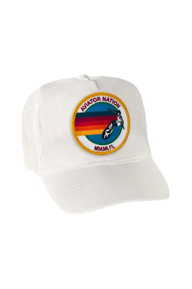 Signature Miami Vintage Nylon Trucker Hat WomenMen Aviator Nation Trucker Hats
