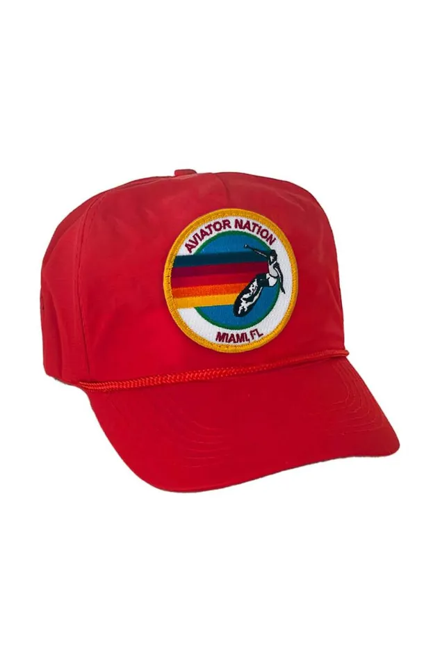 Signature Miami Vintage Nylon Trucker Hat WomenMen Aviator Nation Trucker Hats