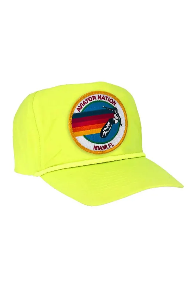 Signature Miami Vintage Nylon Trucker Hat WomenMen Aviator Nation Trucker Hats