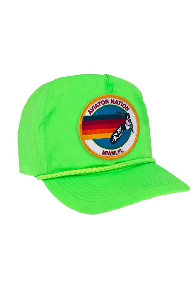 Signature Miami Vintage Nylon Trucker Hat WomenMen Aviator Nation Trucker Hats