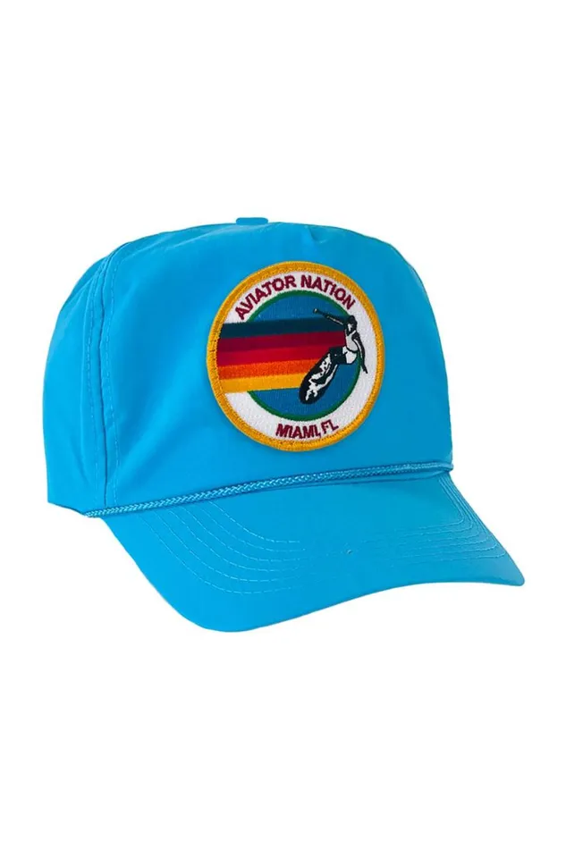 Signature Miami Vintage Nylon Trucker Hat WomenMen Aviator Nation Trucker Hats