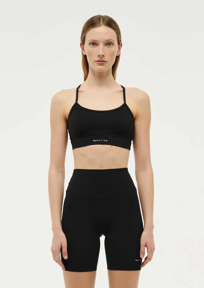 SIGNATURE SPORTS BRA IN BLACK Baseline PE Nation Women