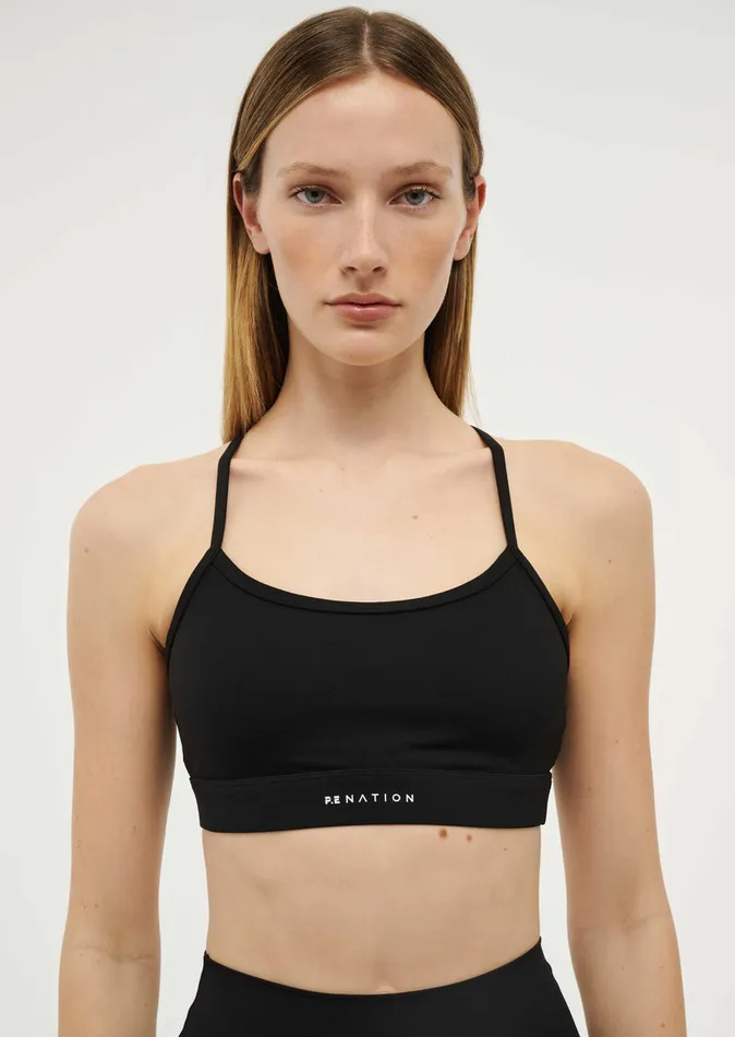 SIGNATURE SPORTS BRA IN BLACK Baseline PE Nation Women