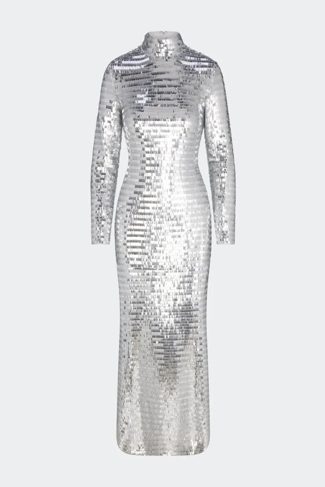 Simon Miller Dresses Women Sequin Sculpty Dress In Satellite Silver