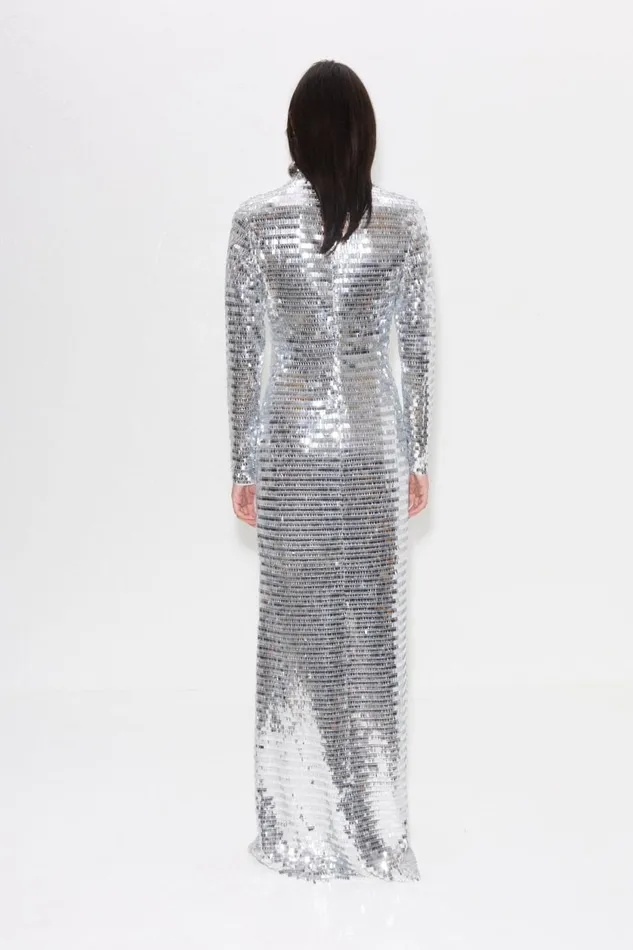 Simon Miller Dresses Women Sequin Sculpty Dress In Satellite Silver