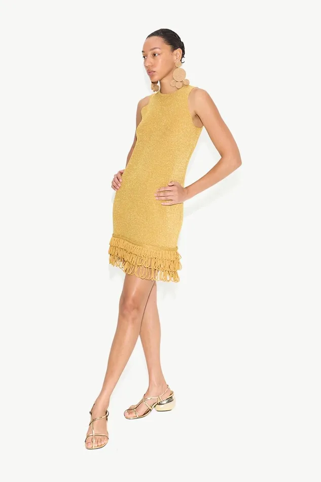 Simon Miller Knitwear Women Albers Knit Mini Dress In Star Gold