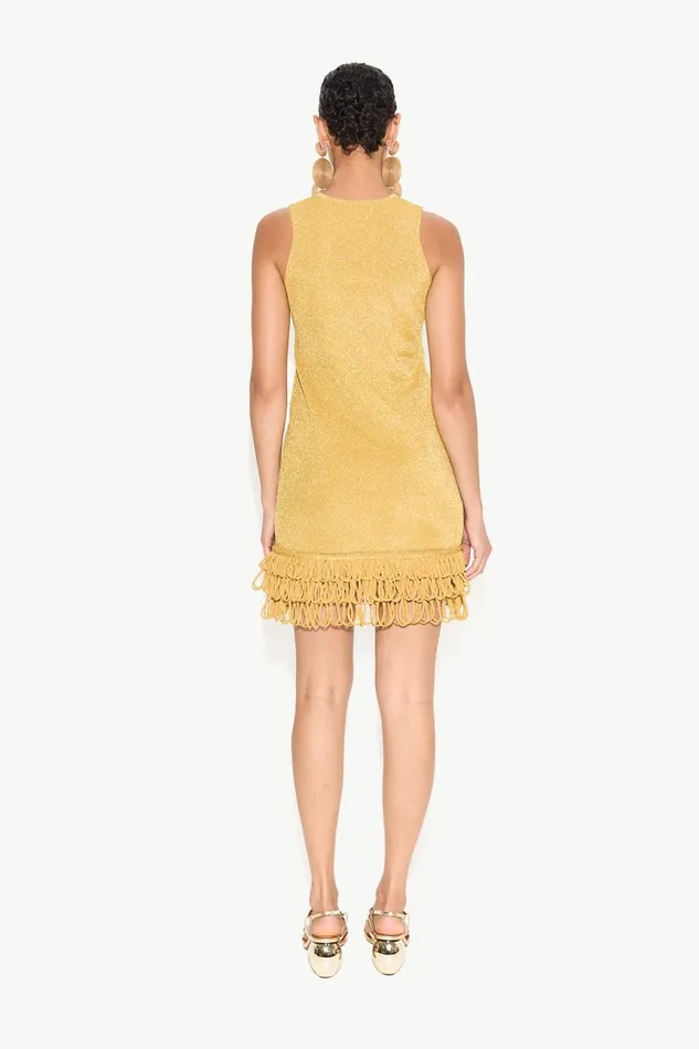 Simon Miller Knitwear Women Albers Knit Mini Dress In Star Gold Simon Miller Knitwear Women Albers Knit Mini Dress In Star Gold