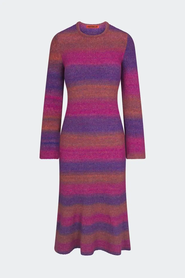 Simon Miller Knitwear Women Axon Dress In Distorted Stripe