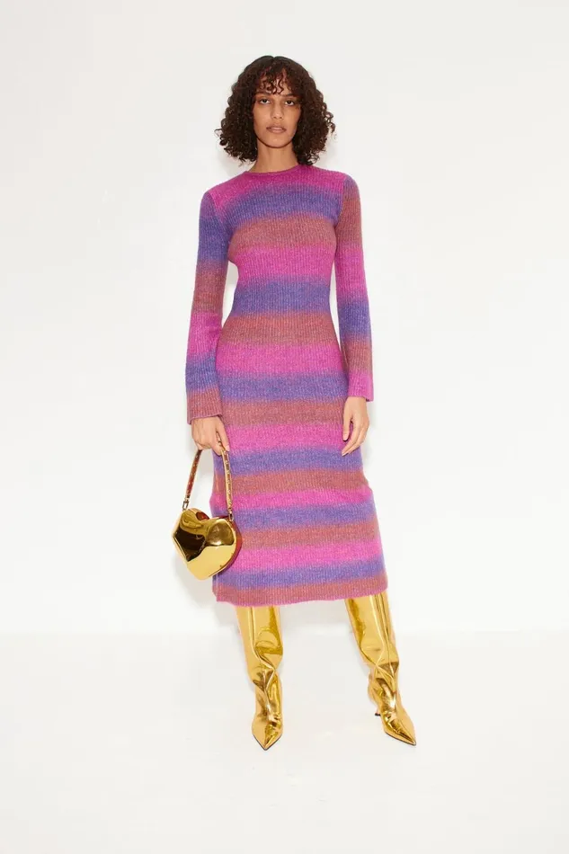 Simon Miller Knitwear Women Axon Dress In Distorted Stripe Simon Miller Knitwear Women Axon Dress In Distorted Stripe