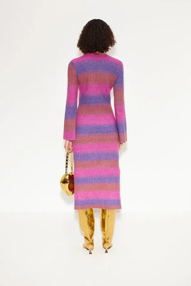 Simon Miller Knitwear Women Axon Dress In Distorted Stripe Simon Miller Knitwear Women Axon Dress In Distorted Stripe
