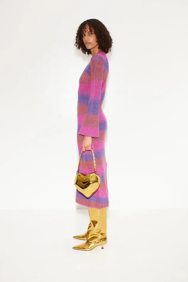Simon Miller Knitwear Women Axon Dress In Distorted Stripe Simon Miller Knitwear Women Axon Dress In Distorted Stripe