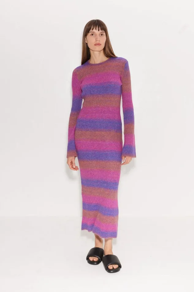 Simon Miller Knitwear Women Axon Dress In Distorted Stripe Simon Miller Knitwear Women Axon Dress In Distorted Stripe