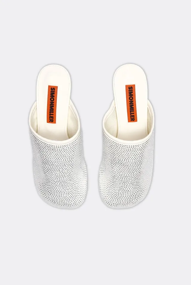 Simon Miller Mules Women Crystal Beep Mule In Seashell Simon Miller Mules Women Crystal Beep Mule In Seashell