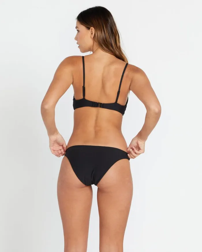 Simply Seamless Vneck Bikini Top 8211 Black Womens Volcom Bikinis