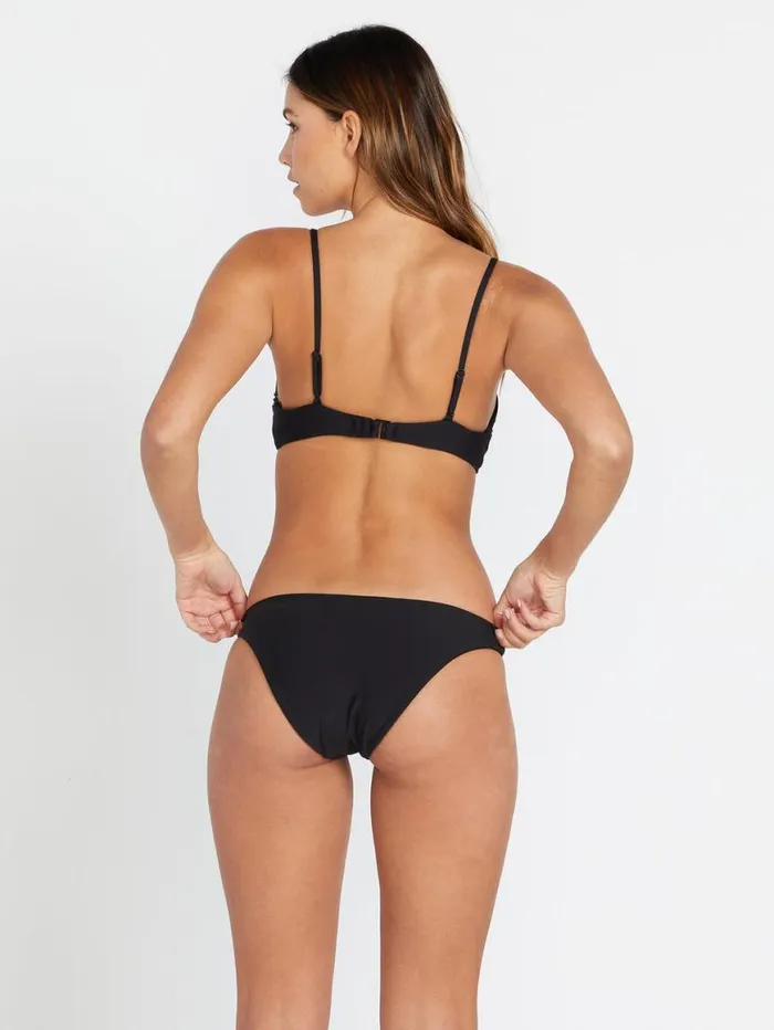 Simply Seamless Vneck Bikini Top 8211 Black Womens Volcom Bikinis