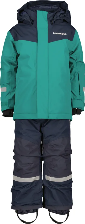 Skare Kids039 Set Petrol Green Kids Didriksons Snowsuits