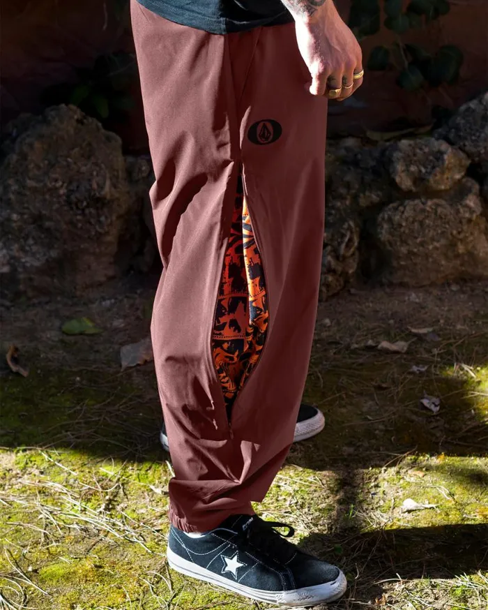 Skate Vitals Remy Stratton Elastic Waist Pants 8211 Merlot Mens Volcom Pants
