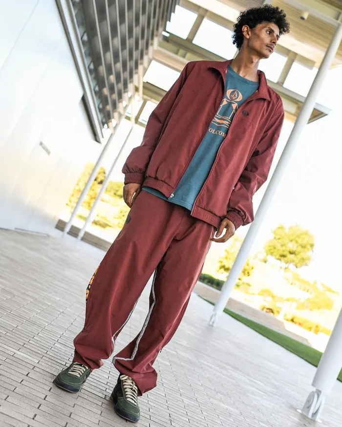 Skate Vitals Remy Stratton Elastic Waist Pants 8211 Merlot Mens Volcom Pants