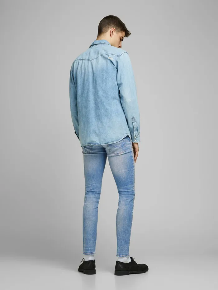 Skinny Jeans JACK and JONES Mens LIAM ORIGINAL JJ 213 50SPS SKINNY FIT JEANS Blue Blue Denim